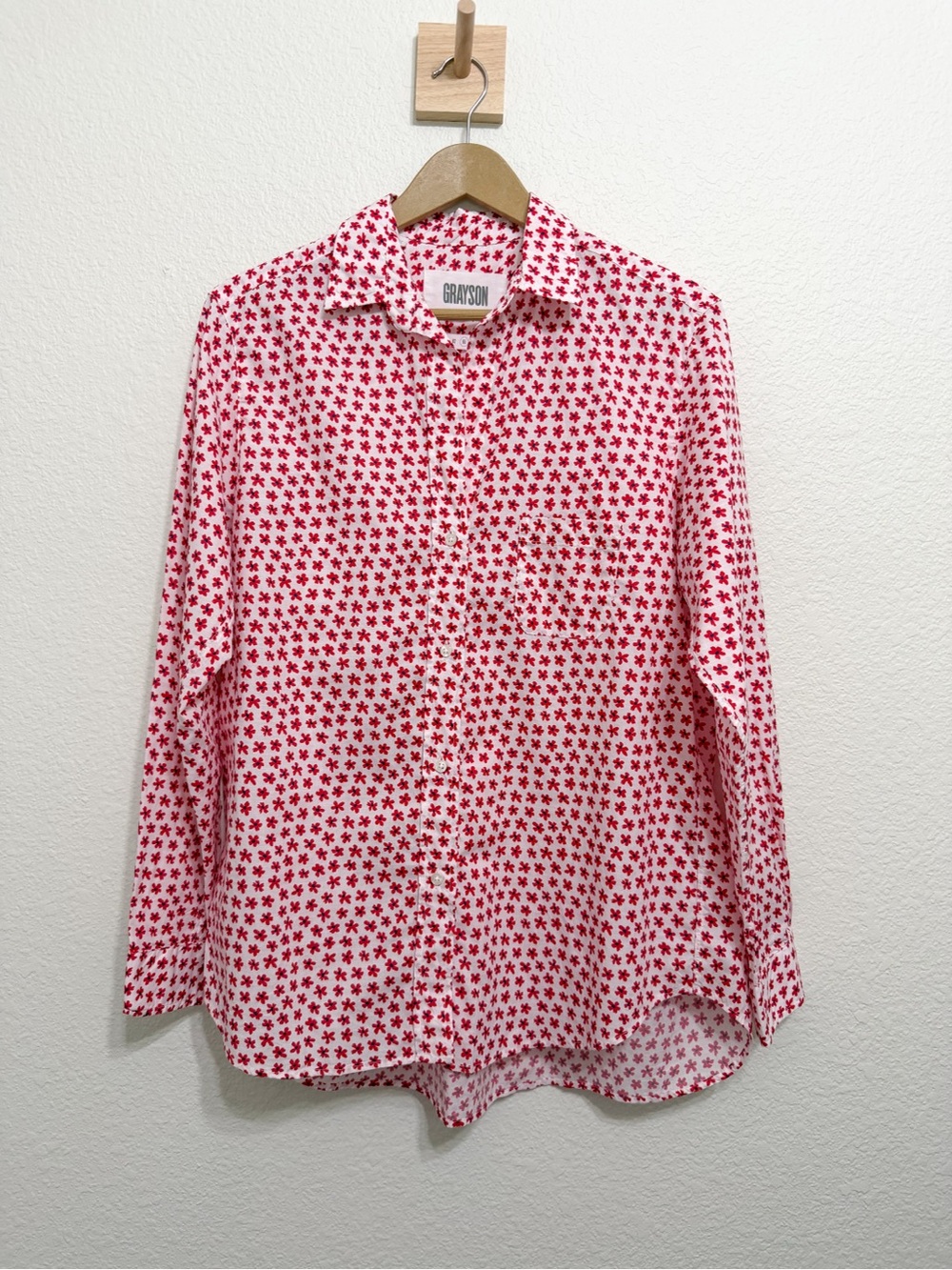 Anthropologie Grayson The Hero Floral Poppy Print Button Shirt Medium
